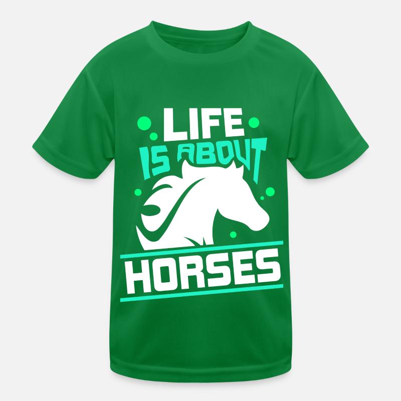 La vie se compose de chevaux d’équitation T-shirt sport Enfant
