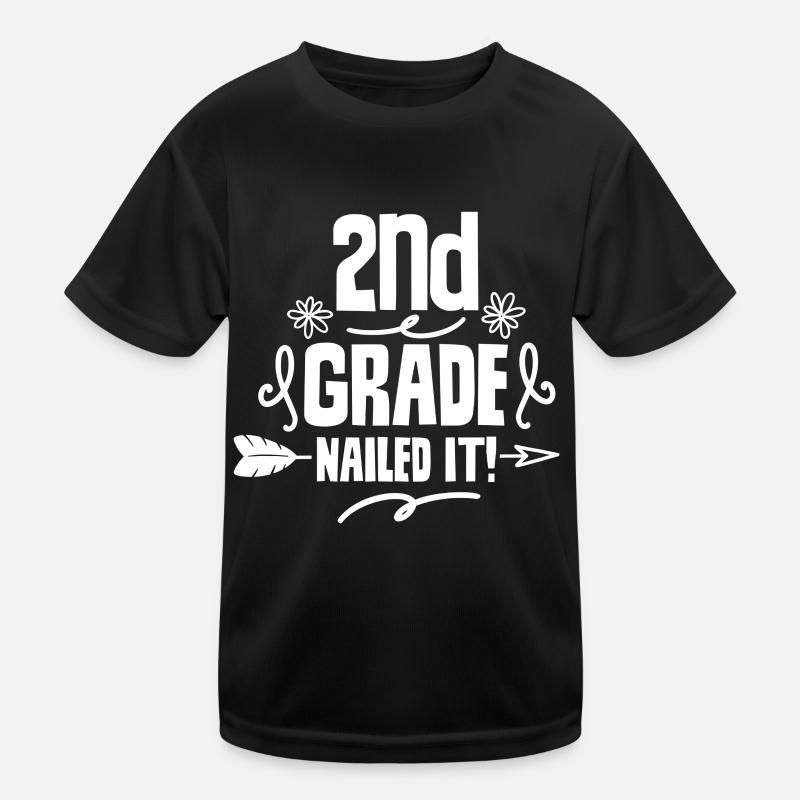 Second Class Direct Hit Teacher Second Grader Kids Functional T-Shirt