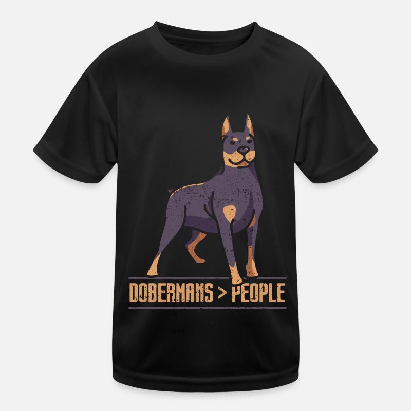Dobermänner > Menschen Hunde Dobermann Doberman Kinder Funktions-T-Shirt