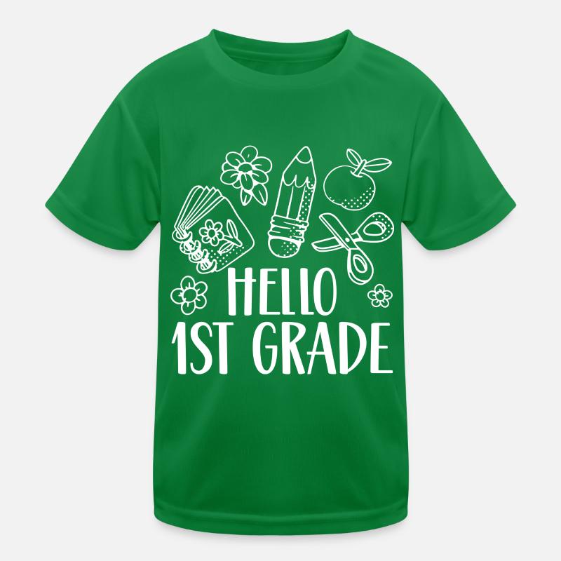 Hello 1 Class First Grader First Class Kids Functional T-Shirt