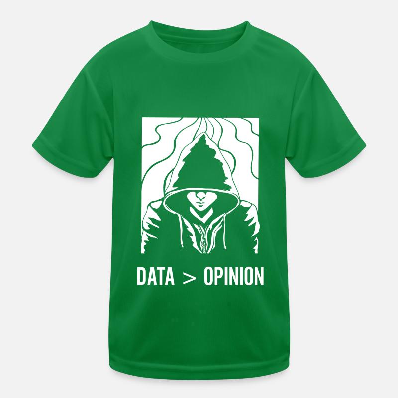 Data > Opinion Coding Code Coder Programmierer Kinder Funktions-T-Shirt