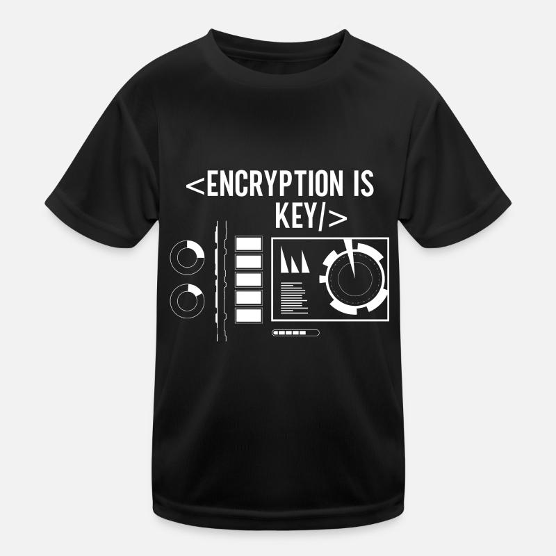 Encryption is the key Coding Coder Kids Functional T-Shirt