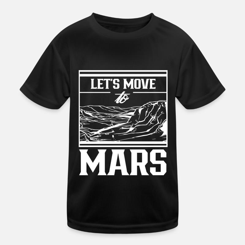 Departure to Mars Astronaut Planet Space Kids Functional T-Shirt