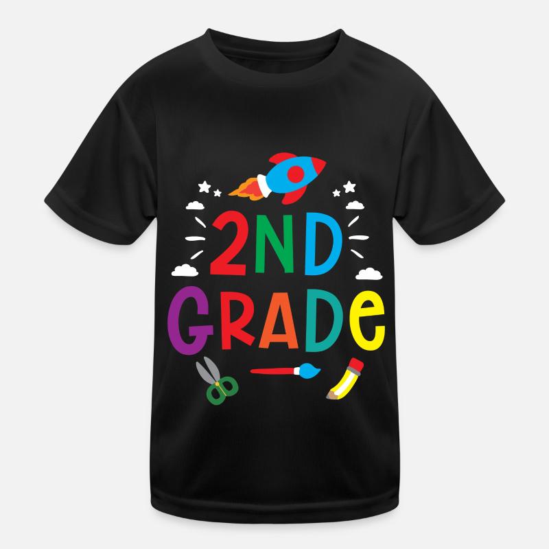 Second Grade School Second Grade Students Teachers Kids Functional T-Shirt