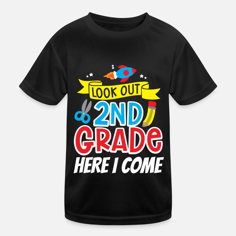 Attention second grade I come second grader Kids Functional T-Shirt