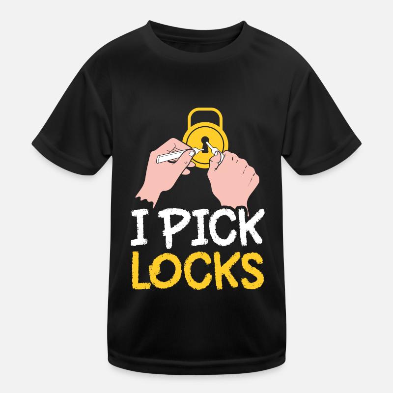 I Crack Locks Lock Locking Picker T-shirt sport Enfant