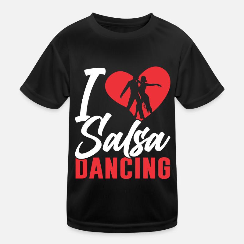 Ich Liebe Salsa Tanzen Tänzer Tanz Hobby Kinder Funktions-T-Shirt