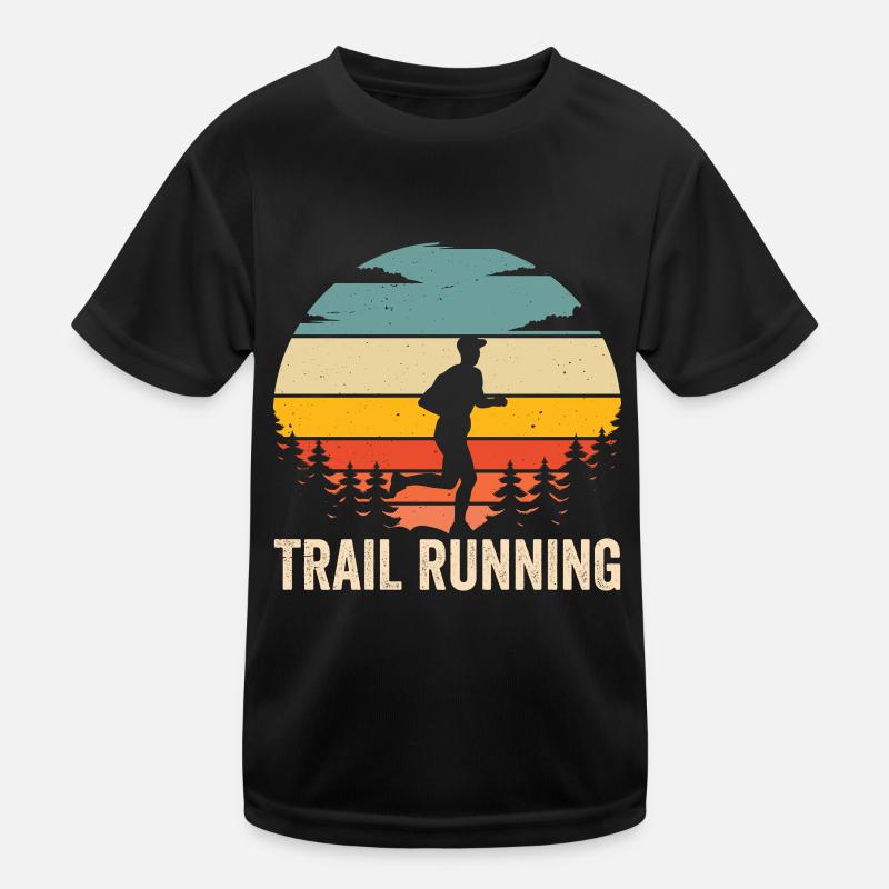 Trail Running Race Runner Trail Running Kids Functional T-Shirt