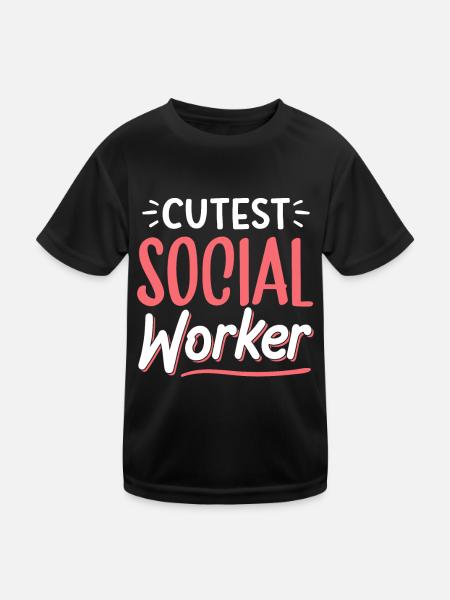 Formation de travailleur social la plus douce - T-shirt sport Enfant - noir - Devant