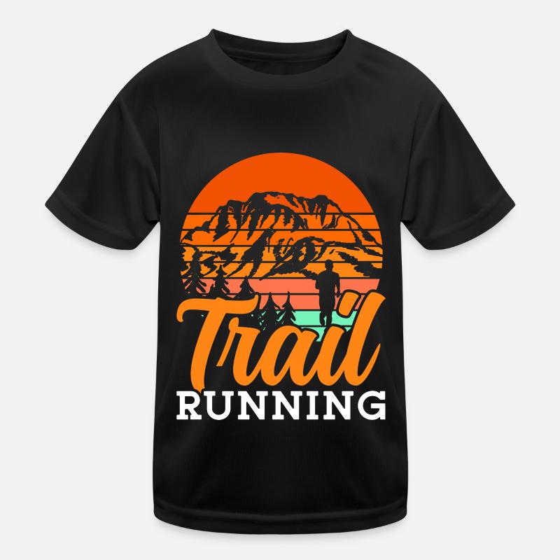 Trail Running Race Trail Running Runner Kids Functional T-Shirt