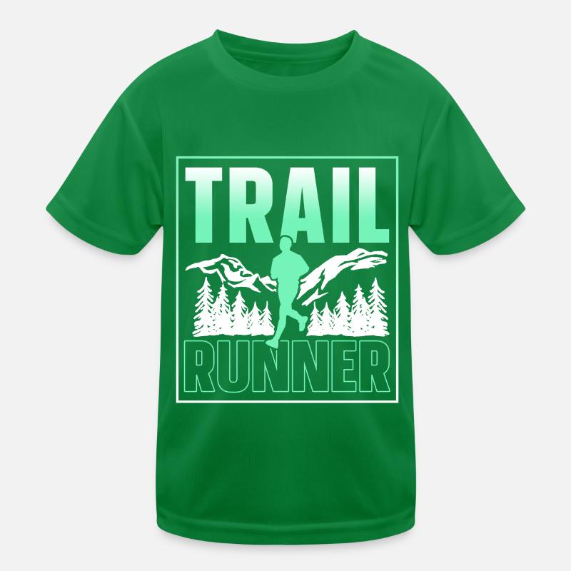 Course de trail Course Course en sentier T-shirt sport Enfant