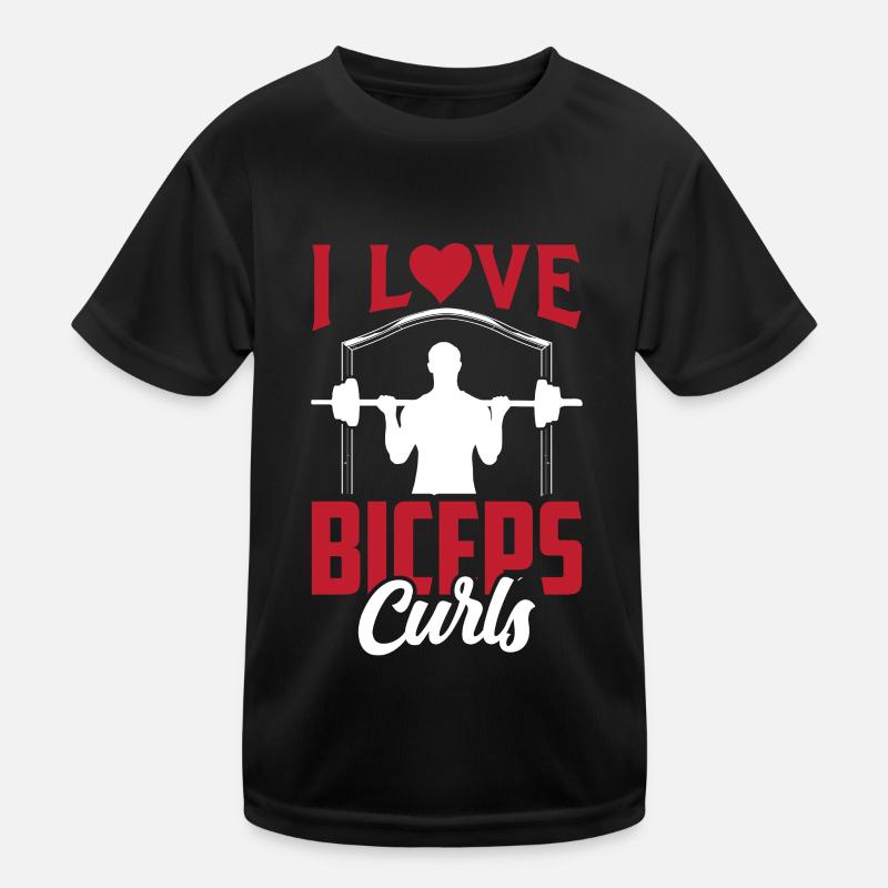 J’adore biceps boucles dictons muscles biceps T-shirt sport Enfant