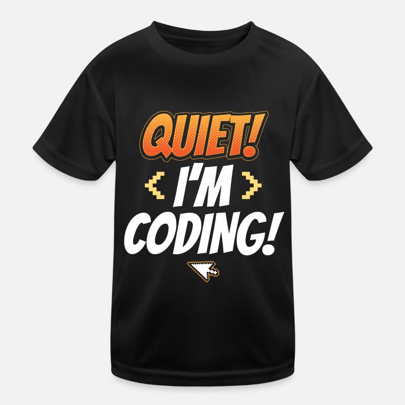 Leise Ich Programmiere Coding Coder Programmieren Kinder Funktions-T-Shirt