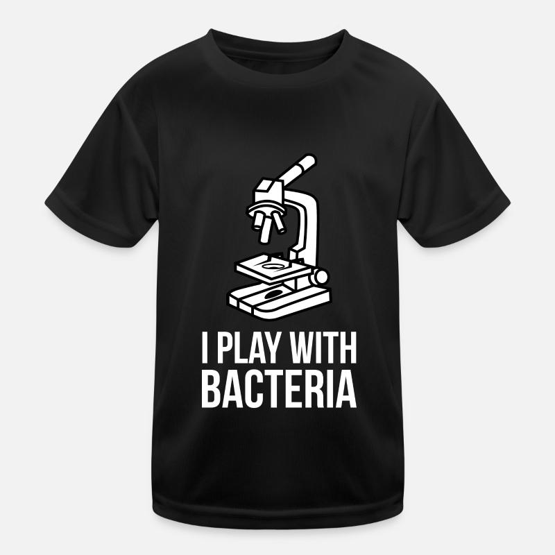 Je joue avec des microscopes bactériens microscope T-shirt sport Enfant