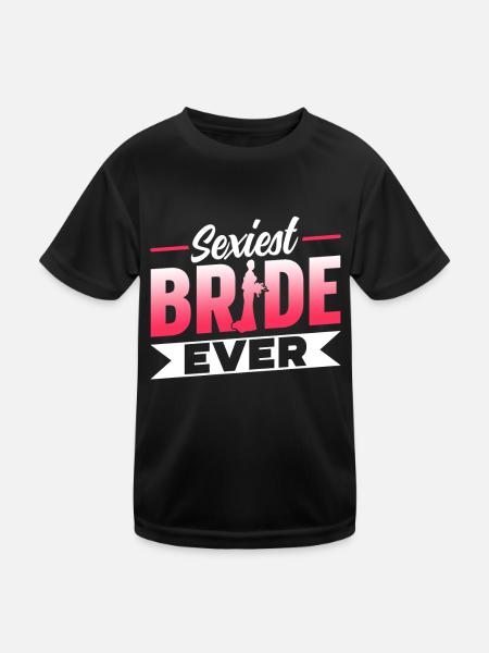 La mariée la plus sexy de tous les temps mariées mariage - T-shirt sport Enfant - noir - Devant