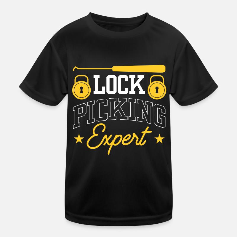Lockpicking Expert Lock Picking Cracking Lock T-shirt sport Enfant