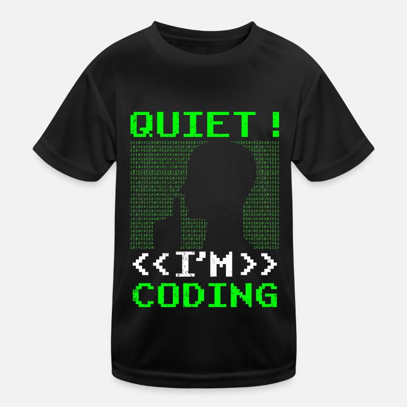 Leise Ich Programmiere Coding Coder Programmieren Kinder Funktions-T-Shirt