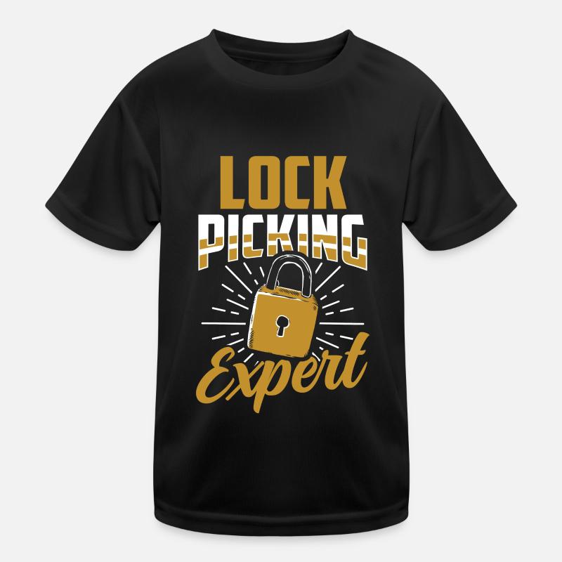Lockpicking Experte Knacken Schloss Lock Picking Kinder Funktions-T-Shirt