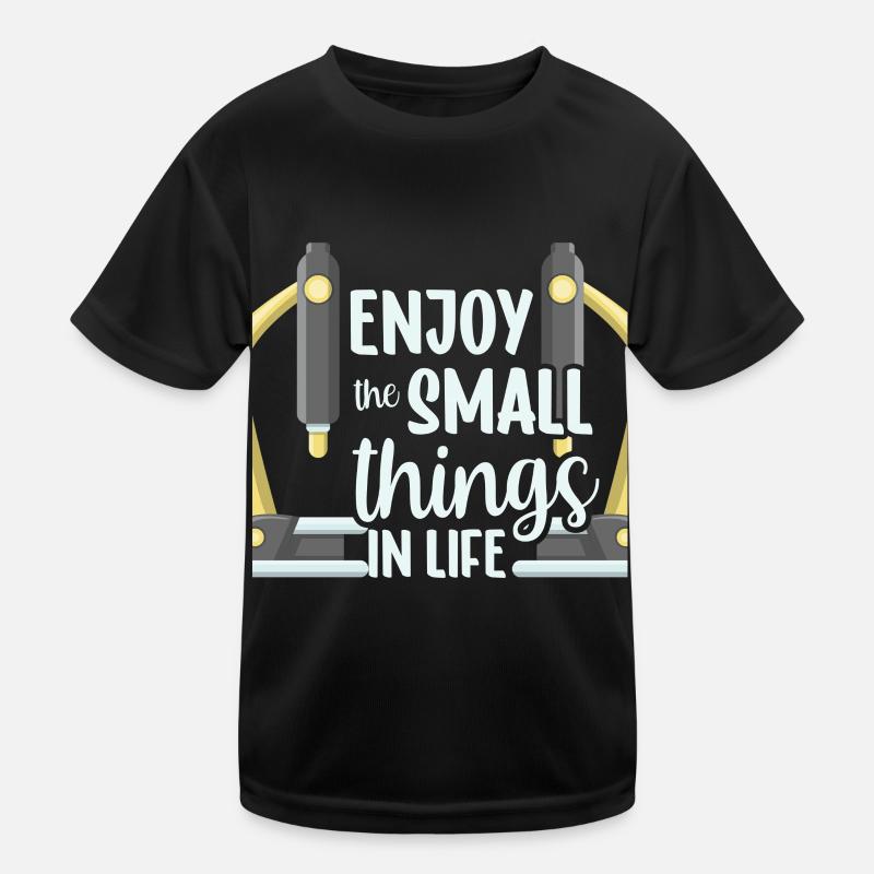 Genießen Sie Die Kleinen Dinge Des Lebens Sprüche Kinder Funktions-T-Shirt
