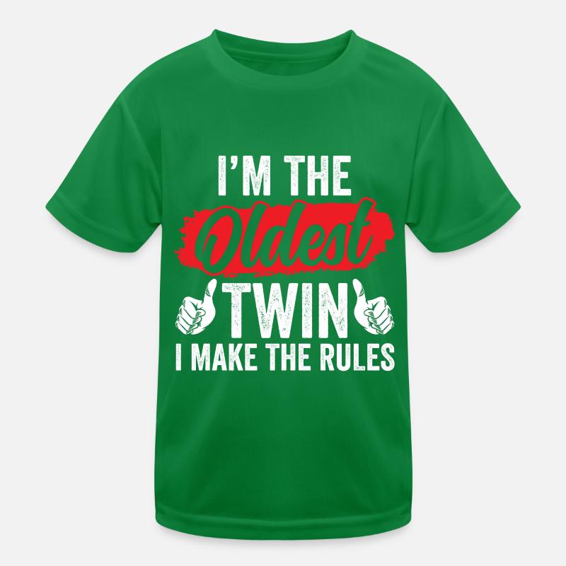 Ich Bin Der Älteste Zwilling Ich Mache Die Regeln Kinder Funktions-T-Shirt