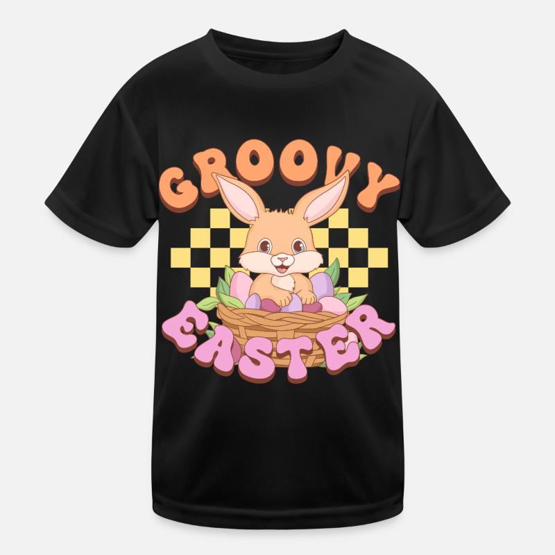 Groovy Easter Kinder Funktions-T-Shirt