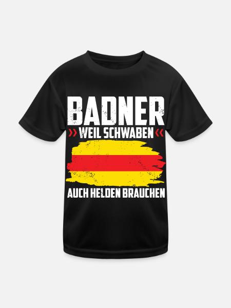 Badner Geschenke | Baden Badisch Badener Karlsruhe - Kinder Funktions-T-Shirt - Schwarz