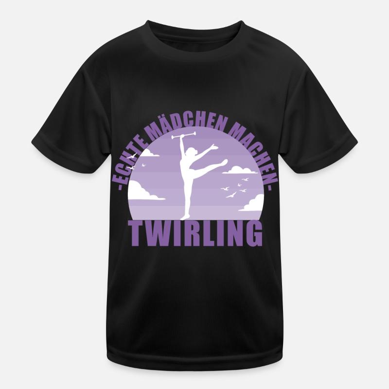 Echte Mädchen machen Twirling Kinder Funktions-T-Shirt