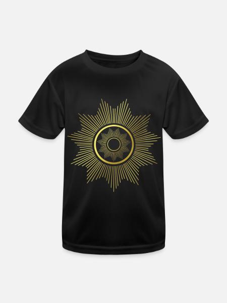 Rays - Graphics - Graphic Design - Geometry - Kids Functional T-Shirt - black - Front