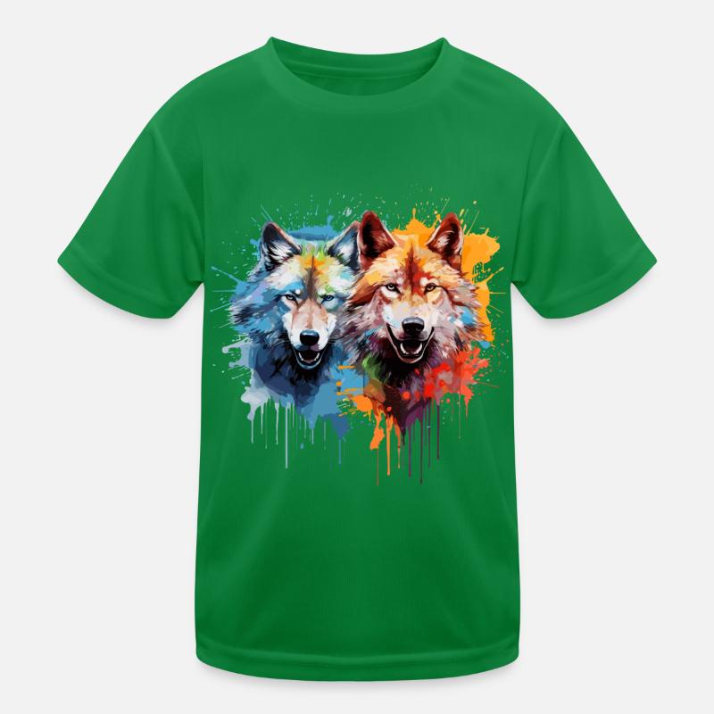 Two Wolves Kids Functional T-Shirt