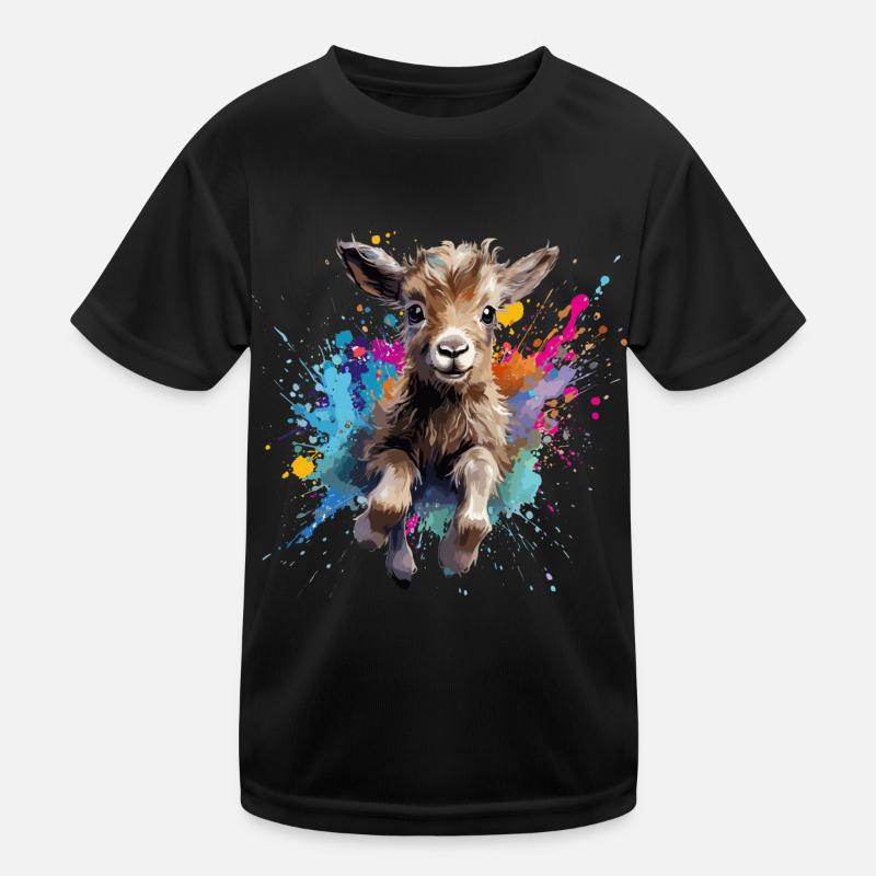 Ziege Kinder Funktions-T-Shirt