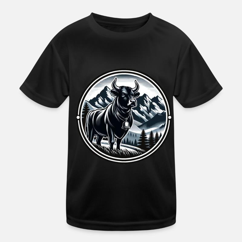 Eringer Kühe, Eringer Kinder Funktions-T-Shirt