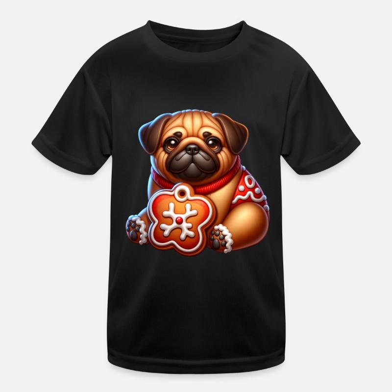 Mops Kinder Funktions-T-Shirt