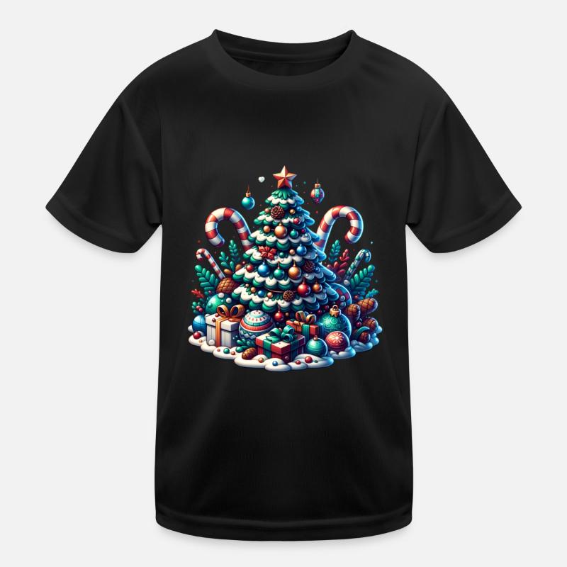 Weihnachtsbaum Kinder Funktions-T-Shirt