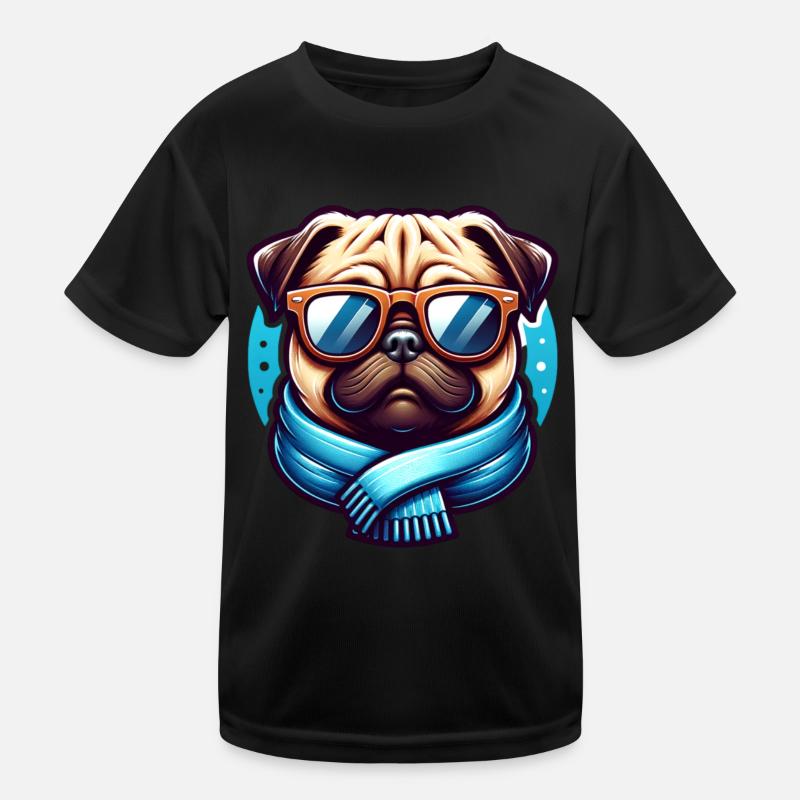 Cool Pug Winter Kids Functional T-Shirt