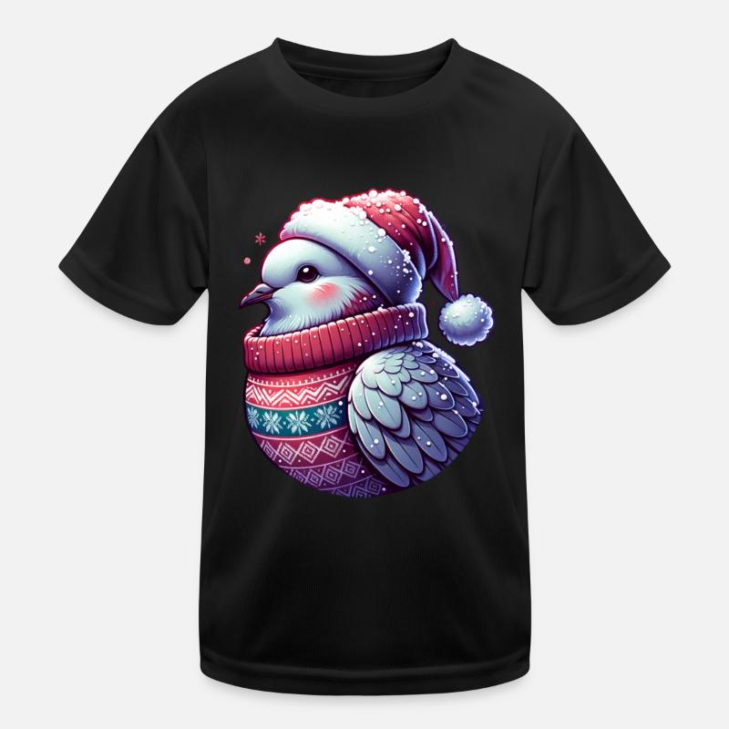 Idée cadeau de Noël colombe T-shirt sport Enfant