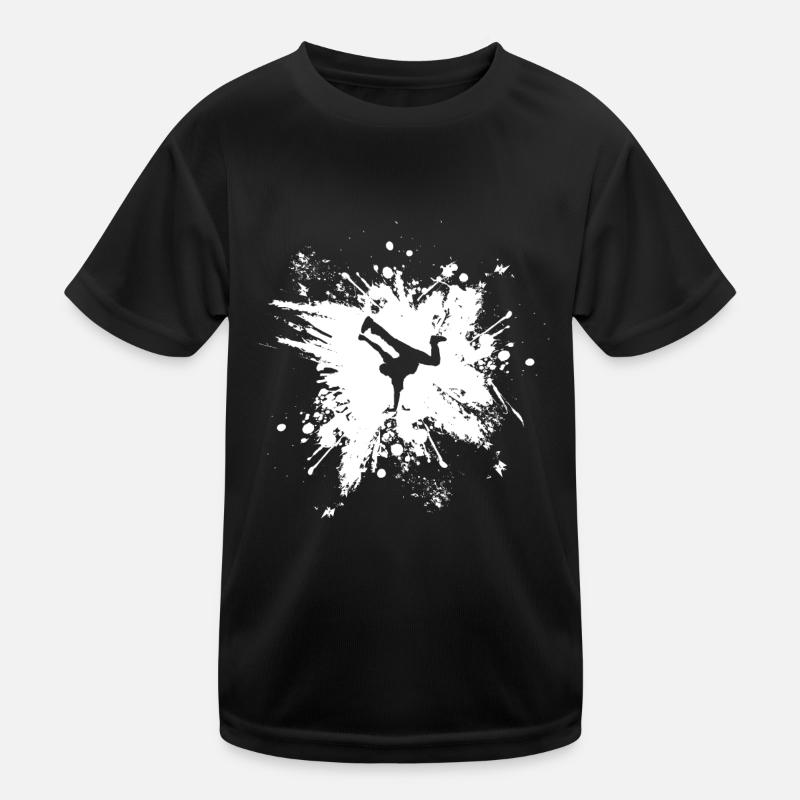 Breakdance - Kinder Funktions-T-Shirt - Schwarz
