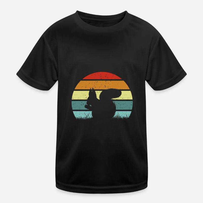 Eichhörnchen Retro Kinder Funktions-T-Shirt