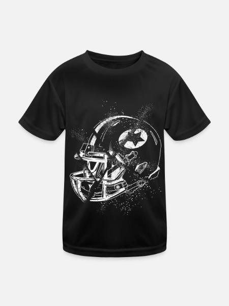 Casque de football américain Grunge Splash USA Sports - T-shirt sport Enfant - noir - Devant
