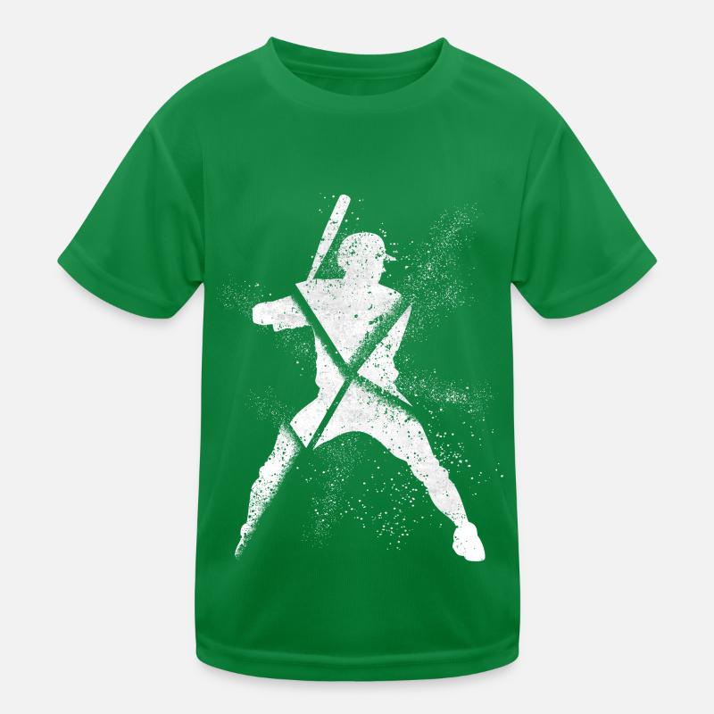Joueur de baseball Grunge Splash Home Run T-shirt sport Enfant