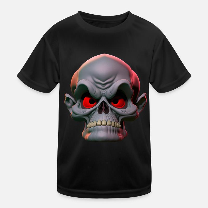 grumpy skull Kids Functional T-Shirt