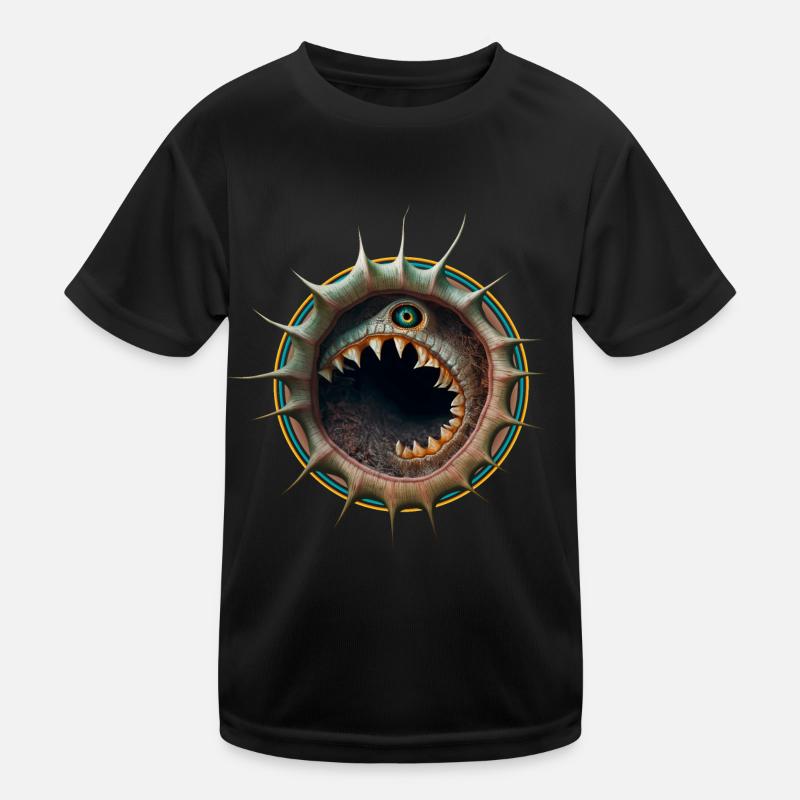 Monster Loch Kinder Funktions-T-Shirt
