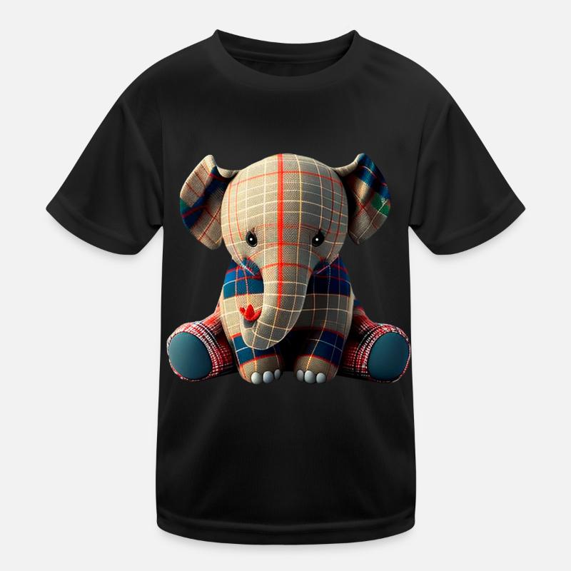 Stoff Elefant Kinder Funktions-T-Shirt