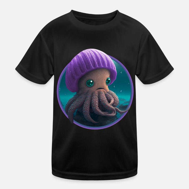 Baby Octopus Octopus with Cap Kids Functional T-Shirt