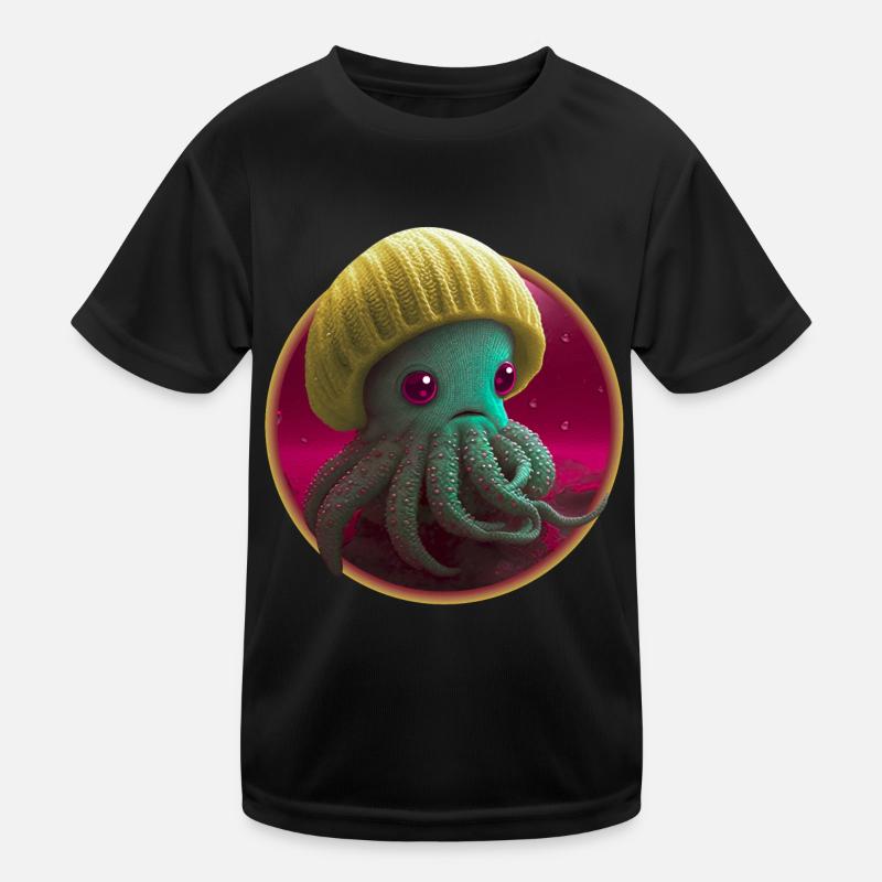 Baby Octopus Octopus with Cap Kids Functional T-Shirt