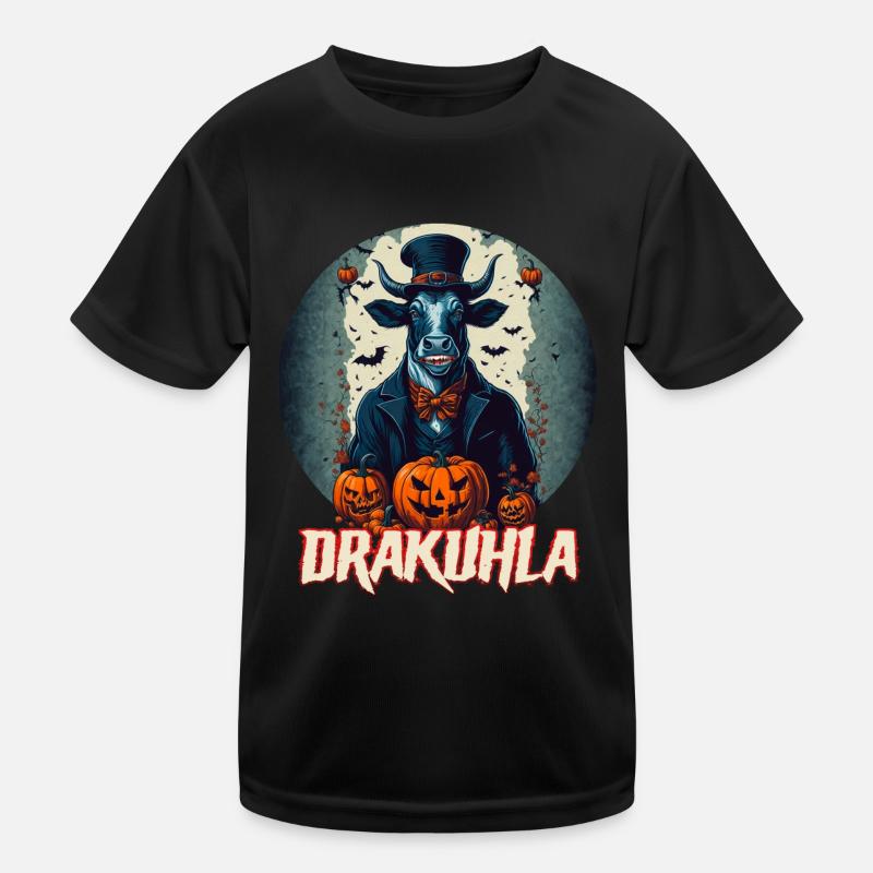 Dracula Vache Vampire Drakuhla T-shirt sport Enfant