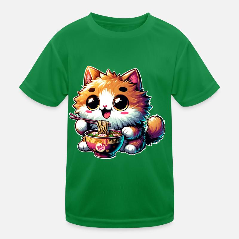 Katze Ramen Kawaii Anime Kinder Funktions-T-Shirt