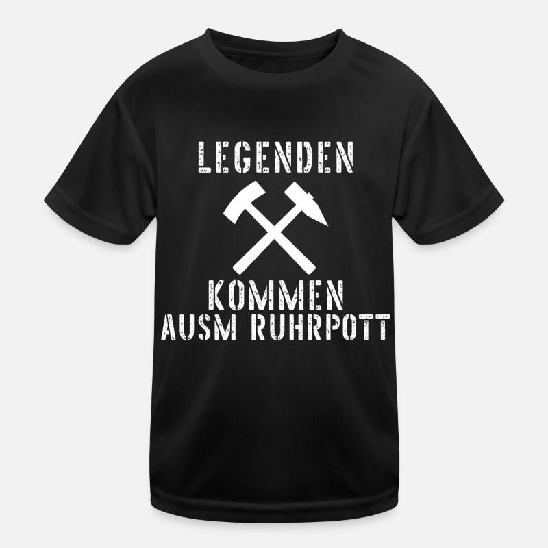 Ruhrgebiet Ruhrpott Sprüche Bergbau Kohle Legenden Kinder Funktions-T-Shirt