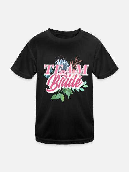 Team Bride Bachelor Party - Kids Functional T-Shirt - black - Front