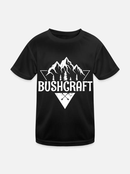 Aventure en plein air dans le bushcraft - T-shirt sport Enfant - noir - Devant