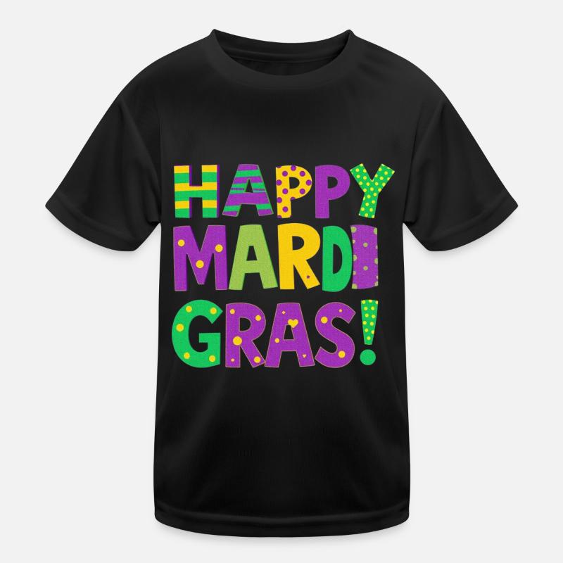 Happy Mardi Gras Kids Functional T-Shirt